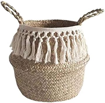 Yasez ručno izrađena košara za spremište sa dugom reserom rubljarskom korpom za pranje rublja Seagrass Trblje Baštar Vrtni namirnice