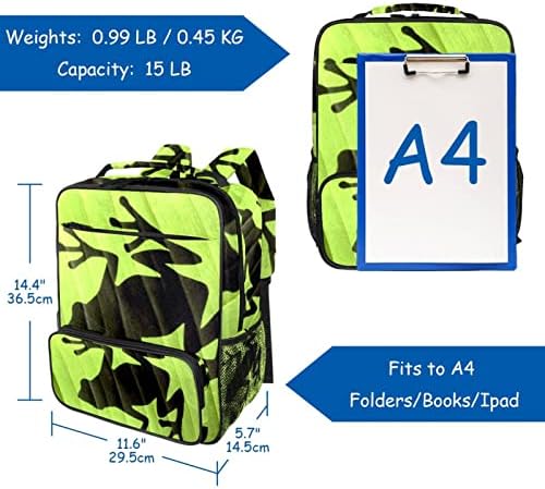 VBFOFBV putni ruksak, backpack laptop za žene muškarci, modni ruksak, životinjska zelena žaba