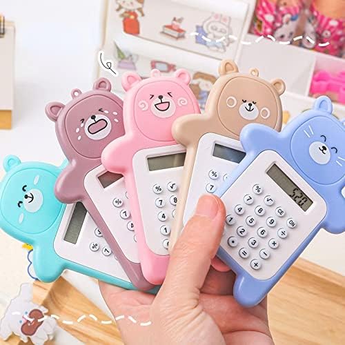 LuckMeet Cartoon Cute Bear Kalkulator Fashion Mini prijenosni mali kalkulator Prijenosni plavi medvjed