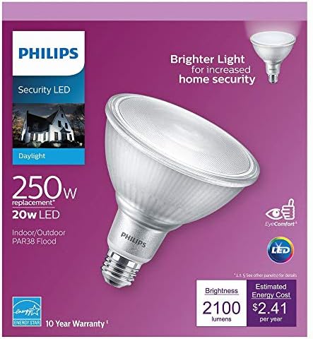 Philips 250-Watt ekvivalentna PAR38 zatamnjiva LED sijalica sa visokim lumenom od poplave svijetlo Bijela