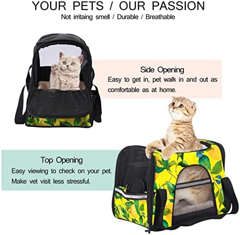 Nosač za kućne ljubimce voćni limun žuti mekani putni nosači za kućne ljubimce za Mačke, Psi Puppy Comfort prenosiva sklopiva torba