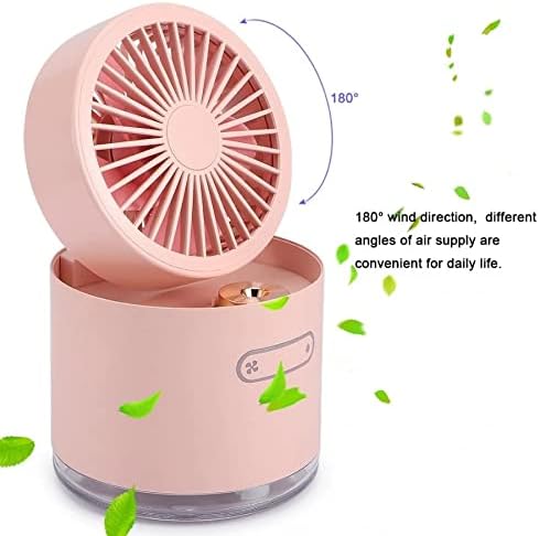 RENSLAT ovlaživač vazduha 2 u 1 prijenosni Mini Ventilatorski ovlaživač USB punjenje tihi ventilator podesivi sprej za hlađenje ventilator