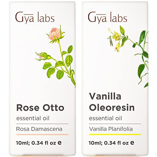Rose Esencijalna ulja za upotrebu kože i esencijalno ulje za kožu za set kože - čista terapijska osnovna ulja - 2x10ml - Gya