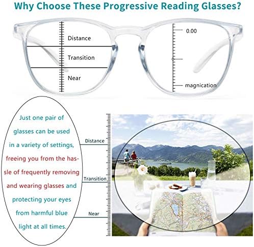 SOAREA Progressive Multifokus naočale za čitanje Anit magle sigurnosne naočale sa čitačima Plavo blokiranje svjetla za žene muškarci
