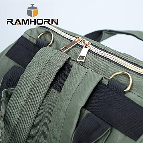 Ramhorn torba za pelene ruksak multifunkcionalni vodootporni putni paket za mamu Green