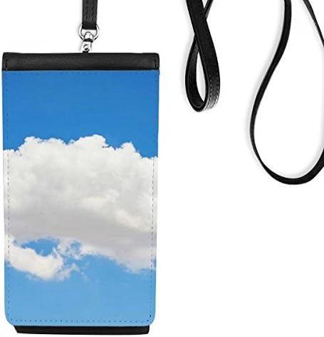 Plavo nebo sunce bijeli oblaci Telefon novčanik torbica Viseće mobilne torbice Crni džep