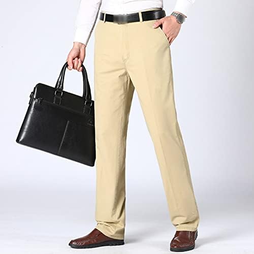 Muške Casual Stretch Chino pantalone klasični Fit bora otporne na ravne prednje pantalone redovne velike & amp; visoke kaki pamučne