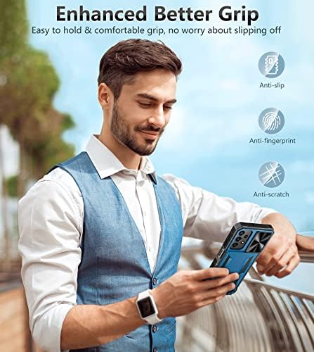 Fntcase za Samsung Galaxy A23 zaštitna futrola: Zaštita od vojne pad robusnog čvrstog pokrivača mobitela sa KickStandom & slide |