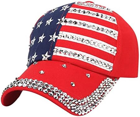 Bejzbol kape američke zastave za žene Snapback Hip Hop sportske kape za zaštitu od sunca trendi Rhinestones kamiondžija Tata šešir