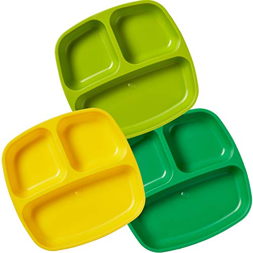 ECR4Kids my First Meal Pal podijeljeni tanjiri, dječji plastični pribor za jelo, koji se može slagati i prati u mašini za pranje sudova,
