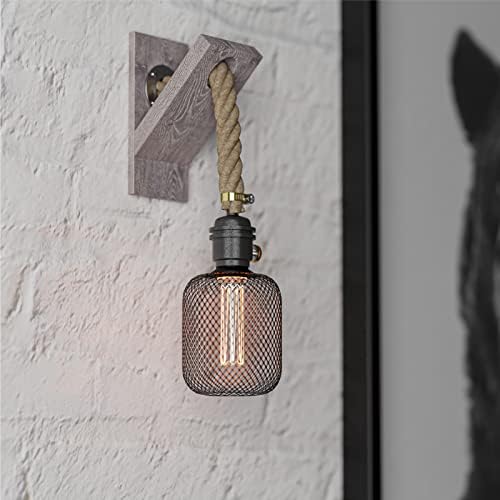 PRINCEWAY dekorativna LED sijalica sa metalnom lampom za zaštitu od kaveza za viseću viseću lampu, Edison E26 Screw Fancy jedinstvena