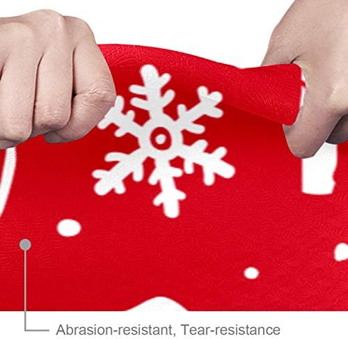 Siebzeh Red Božić Hohoho Santa Snowflake Premium debeli Yoga Mat Eco Friendly gumene zdravlje & amp; fitnes non Slip Mat za sve vrste