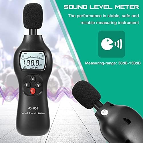 WSSBK Digitalni detektor za digitalni decibel Nadgledanje uređaja Merač zvuka Merač zvuka Mjerni instrument LCD buke Decibel metar