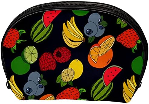 Kozmetičke vrećice za žene, torbe torbice za šminkanje Organizator šminke za skladištenje Girls, crtane voćne lubenice jagoda banana