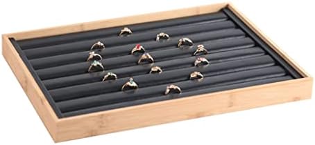 XIEZI bambusovo drvo nakit za izlaganje ladice za nakit Držač prstena ogrlice Organizator narukvice kutija za privjeske za vitrine