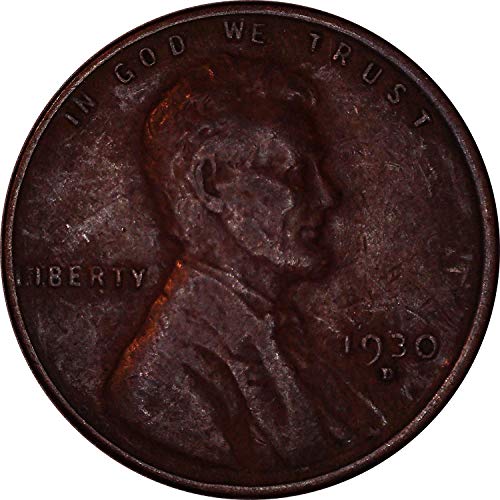 1930 D Lincoln pšenični cent 1c Veoma dobro