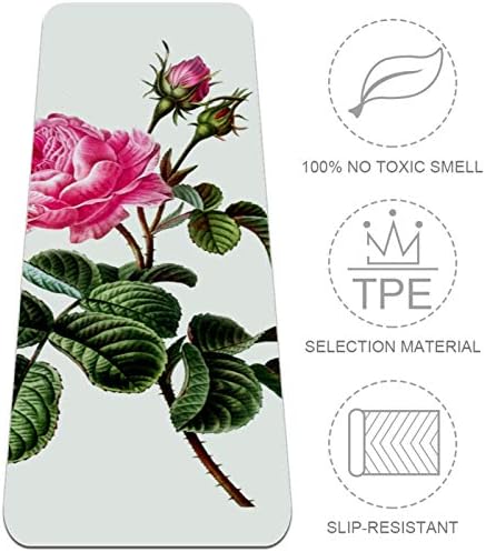 Siebzeh Rose Floral Spring Premium Thick Yoga Mat Eco Friendly Rubber Health & amp; fitnes Non Slip Mat za sve vrste vježbe joge i