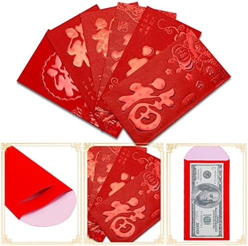 36kom kineske Nove godine crvene koverte 2023 kineske zečje godine koverte sa srećnim novcem Božićni Prolećni Festival Hong Bao kineskog