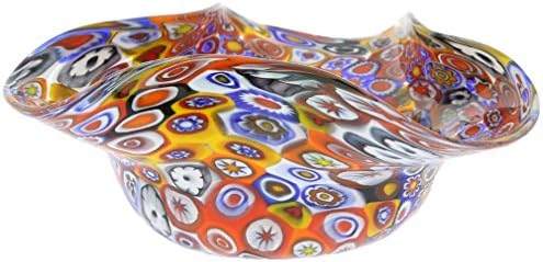 GlassOFvenice Murano Glass Millefiori Dekorativna zdjela - Višebojni