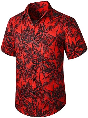 Muške havajske majice kratkih rukava Ležerno cvjetno dugme dole Tropicalna košulja Ljetna kuća za odmor Aloha Havaii majica