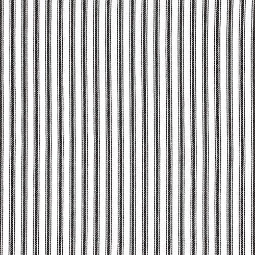 CACKLEBERRY HOME Crno-bijelo Ticke Stripe tkani pamuk Tkanina Stolnjak, 60 x 84 pravougaoni