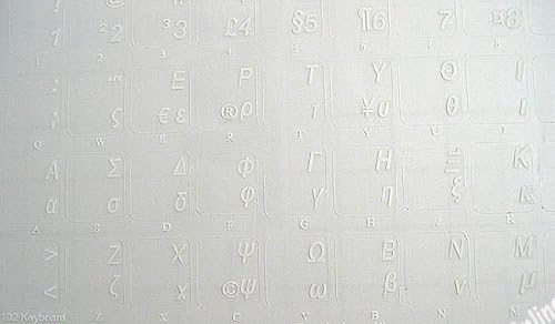 Grčke prozirne naljepnice sa bijelim slovima za laptop desktop računare Tastature