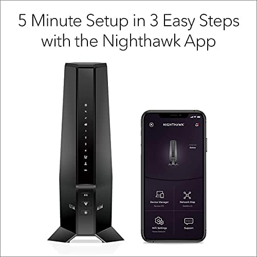 Netgear Nighthawk Wifi 6 kablovski Modem ruter sa 90-dnevnom pretplatom na zaštitu od Cyber prijetnji   - kompatibilan sa Xfinity,