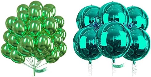 PartyWoo zeleni baloni 50 kom i 6 kom baloni sa zelenom folijom