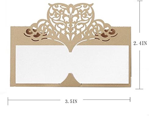 60kom čipkaste karte za vjenčanje personalizirano ime tablice dekoracija prijema sa Biege-zlatnim čipkastim kartonom za vjenčane usluge,
