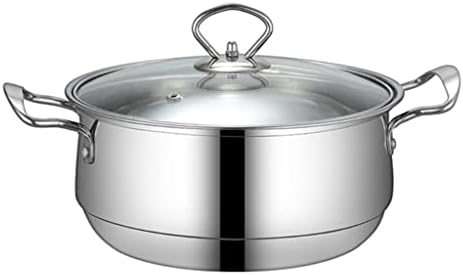 LIUZH Set posuđa od nerđajućeg čelika od 3 komada Pan tiganj lonac za supu lonac za mleko indukcioni štednjak Set Home Cooking