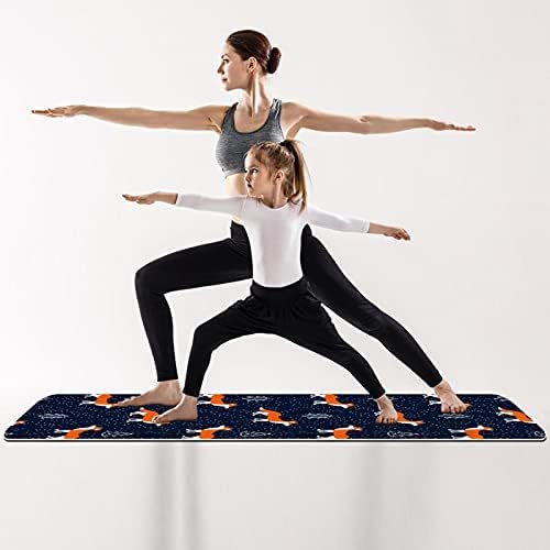 Podloga za jogu crtani uzorak male lisice ekološki prihvatljiva podloga za neklizajuće fitnes vježbe za Pilates i vježbe na podu