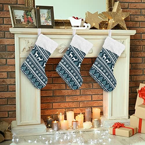 Alaza Božićne čarape Božićni odmor Dekoracija Klasik Personalizirani Veliki ukrasi za skladištenje za obiteljski odmor Sezona Party