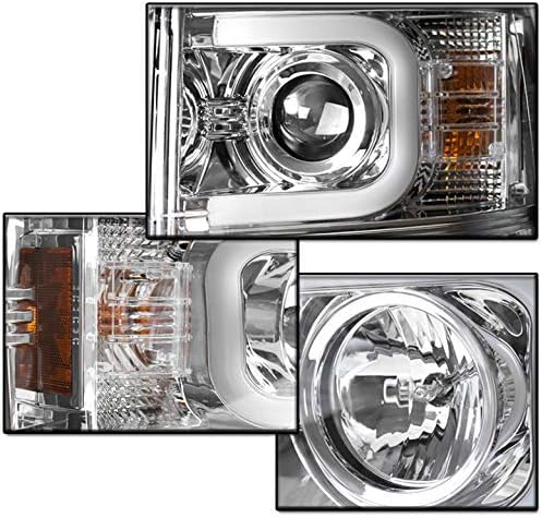 ZMAUTOPARTS za 2014-2015 Chevy Silverado 1500 LED DRL Chrome projektor farovi lampe sa 6 bijelim LED DRL svjetlima