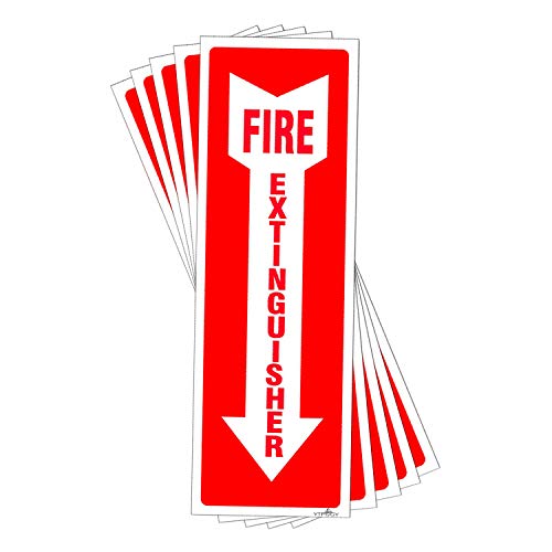Sigurnosni naljepnice za gašenje požara 5 paketa Sigurnosne naljepnice 4 x 12 5 mil vinil - laminirano za krajnju zaštitu, izdržljivost
