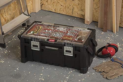 Keter 22-inčni konzolni plastični prenosivi portalni okvir za alate s metalnim zasunama za male dijelove, skladištenje i organizaciju