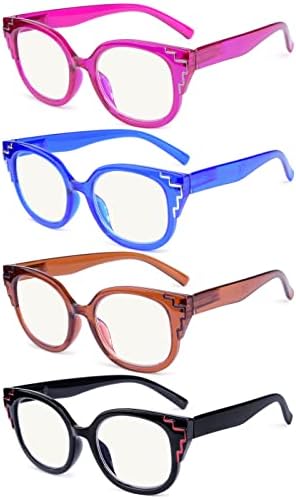 Okretač 4-pakovanje progresivne naočale za čitanje za žene za žene multifokalne čitatelje +2,25