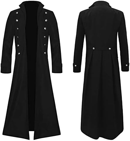 Vatrogasni kaput muške modne kapute jakne Steampunk Vintage jakne premaza srednji i dugi kaput dugih rukava