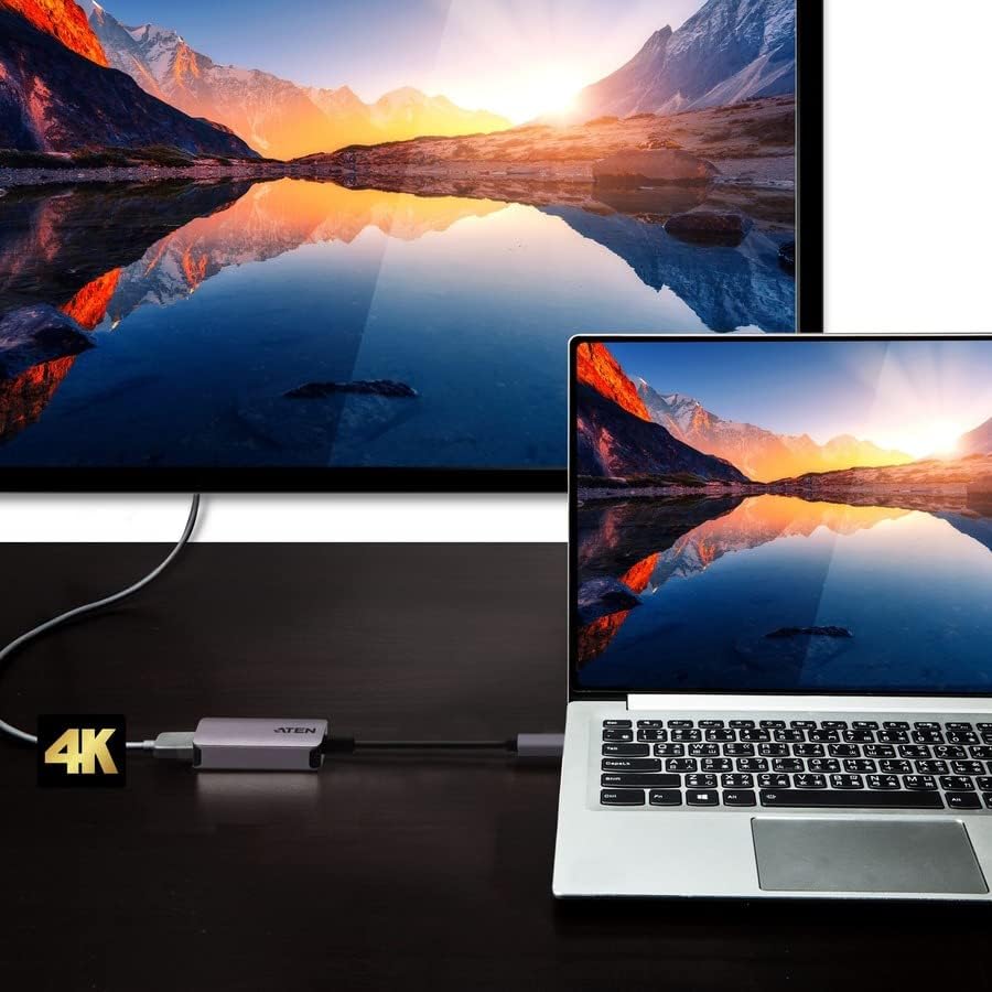 ATEN - UC3008A1 USB-C do HDMI 4K adapter - 1 x Tip C USB 3.2 USB muško - 1 x HDMI HDMI 2.0 Digitalni audio / video Ženski - 4096 X