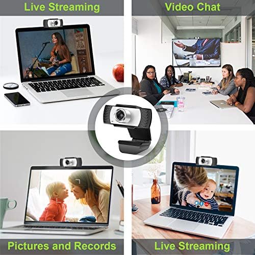 Full HD web kamera 1080p sa mikrofonom ,120 stepeni širokougaone poslovne Web Kamere Streaming USB web kamera - W302 Računarska kamera za Video pozive, snimanje, konferencije, nastavu, OBS, PC Laptop