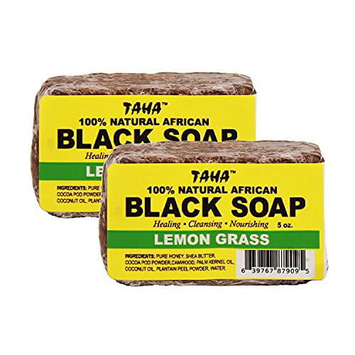 TAHA afrički crni sapun, organski & prirodan, umirujući& amp; hidratantni, zdravo čišćenje – odlično za fleke, akne, suho vlasište