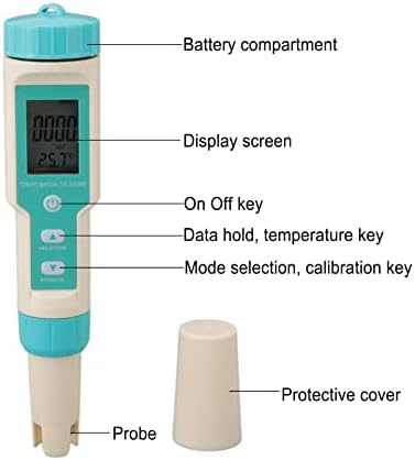 Marhynchus 7 u 1 kvalitetu vode mjerač vode mjerač vode Mater visoke tačnosti Digitalni olovka za testiranje vode s prahom