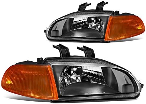 [Halogen Model] lampe za farove u fabričkom stilu kompatibilne sa Honda Civic Coupe Hatchback 1992-1995, strana vozača i suvozača,