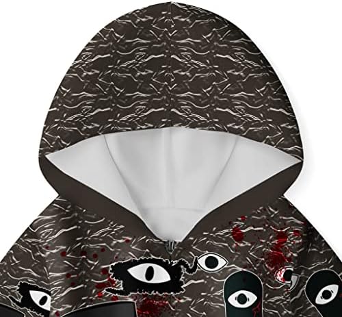 DJYLBV Boys Doors Hoodie za djecu Monster horor igra dugi rukav Crtić Patterns pulover dukserica