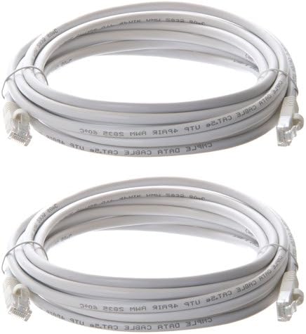 Cat5e Ethernet kabel - 15 ft bijeli - pozlaćeni kontakti muški do muški patch kabel