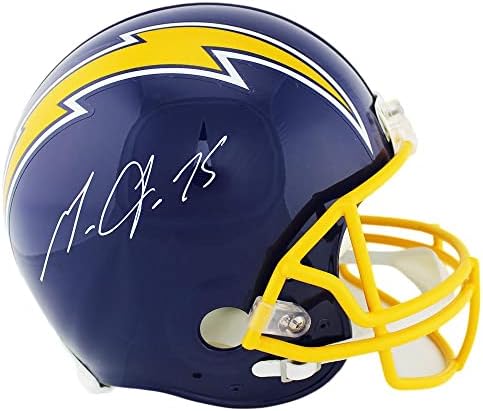 Melvin Gordon potpisao je Los Angeles Chargers Throwback autentične plave NFL kacige sa autogramom NFL Helmets